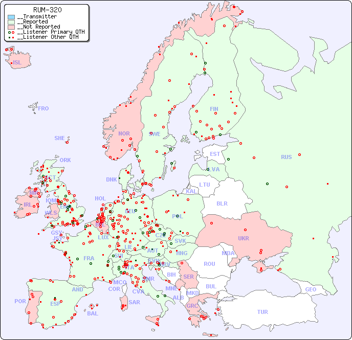 __European Reception Map for RUM-320