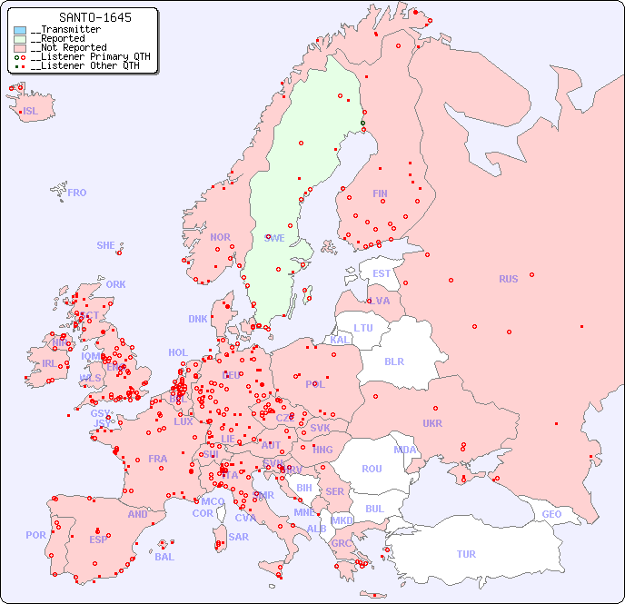 __European Reception Map for SANTO-1645