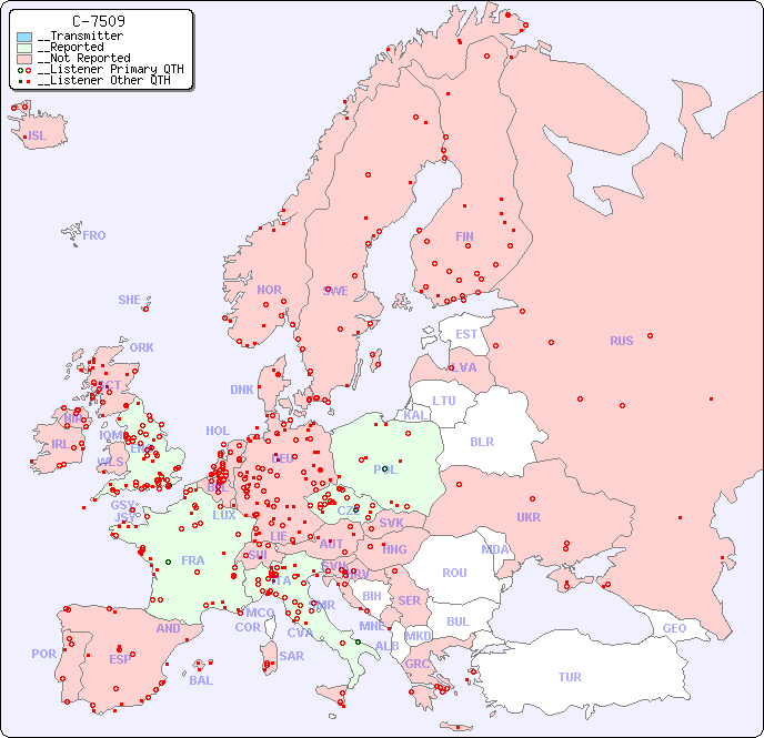 __European Reception Map for C-7509