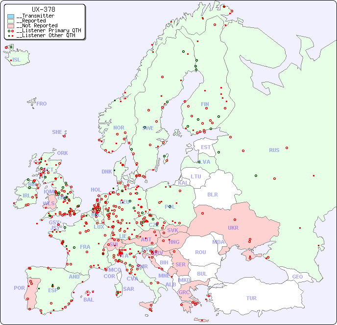 __European Reception Map for UX-378