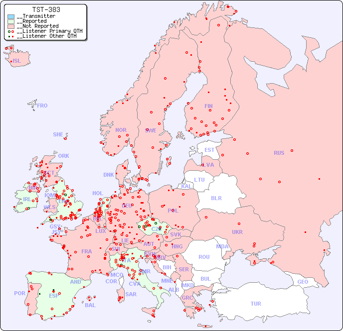 __European Reception Map for TST-383