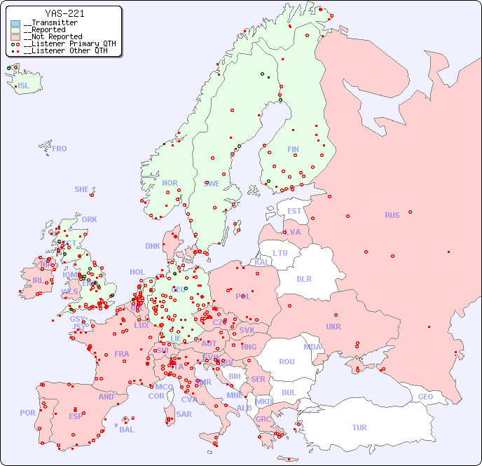 __European Reception Map for YAS-221