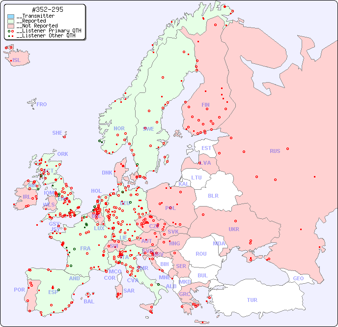 __European Reception Map for #352-295