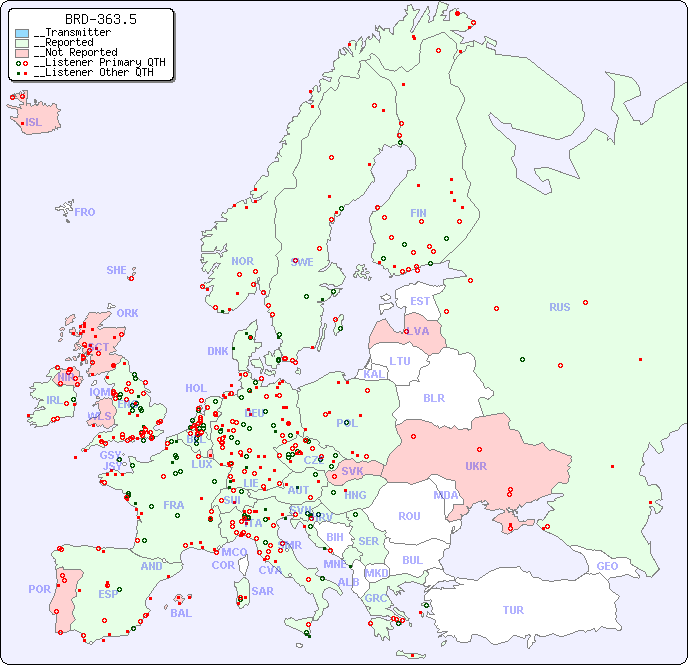 __European Reception Map for BRD-363.5