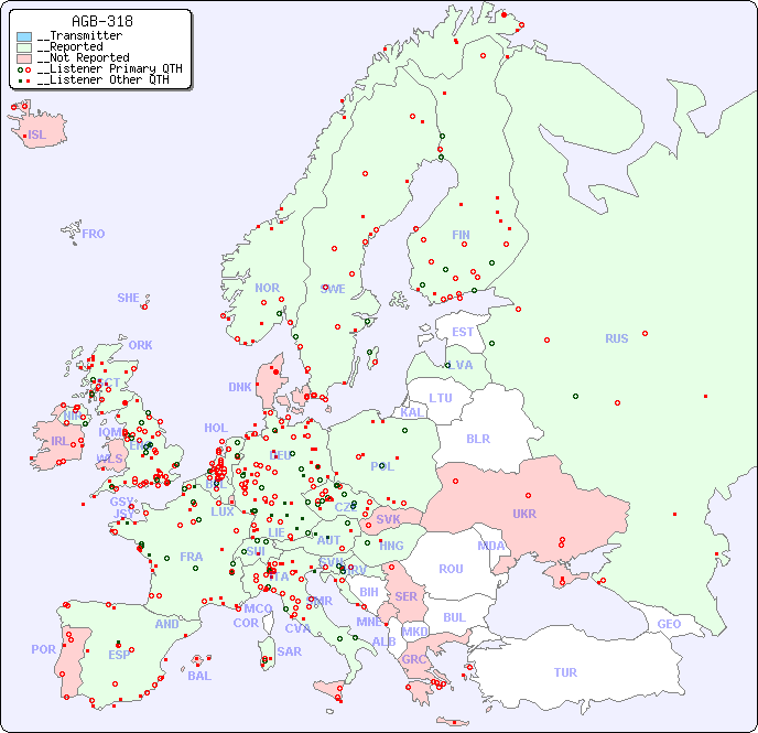 __European Reception Map for AGB-318