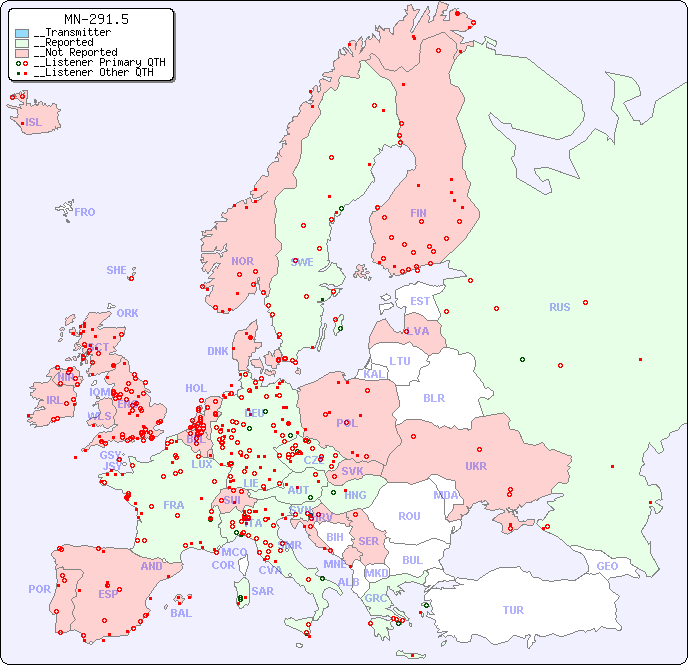 __European Reception Map for MN-291.5