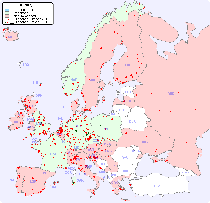__European Reception Map for P-353