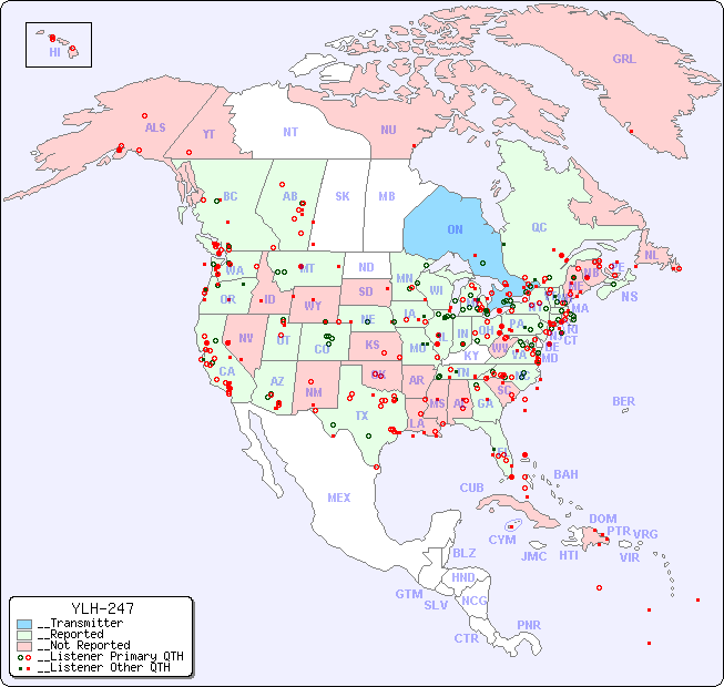 __North American Reception Map for YLH-247