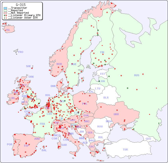 __European Reception Map for G-315