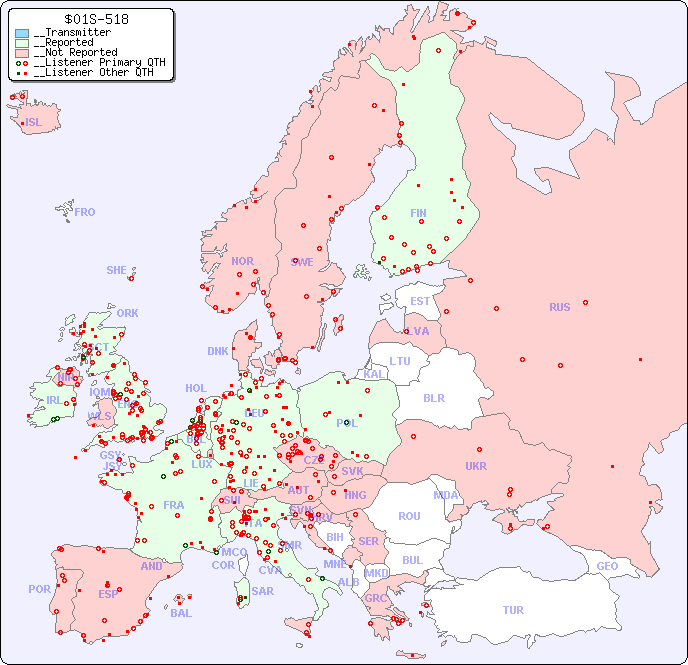 __European Reception Map for $01S-518