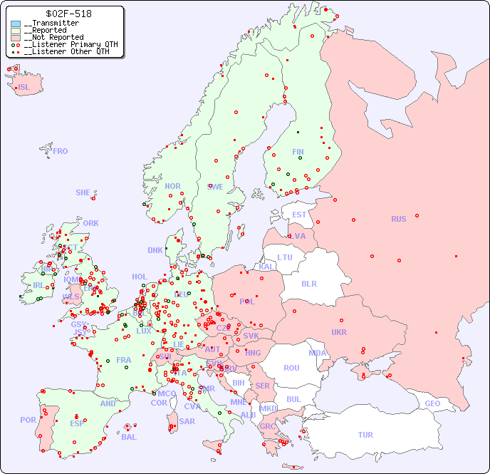 __European Reception Map for $02F-518