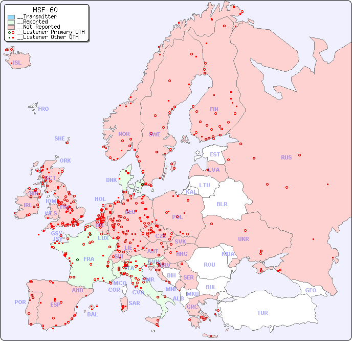 __European Reception Map for MSF-60