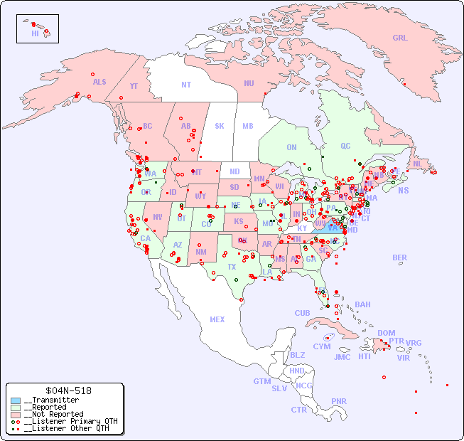 __North American Reception Map for $04N-518