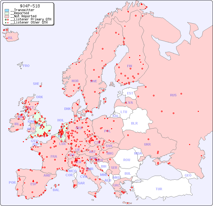 __European Reception Map for $04P-518