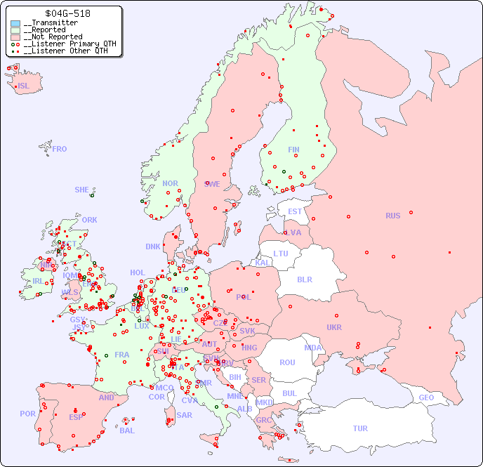 __European Reception Map for $04G-518