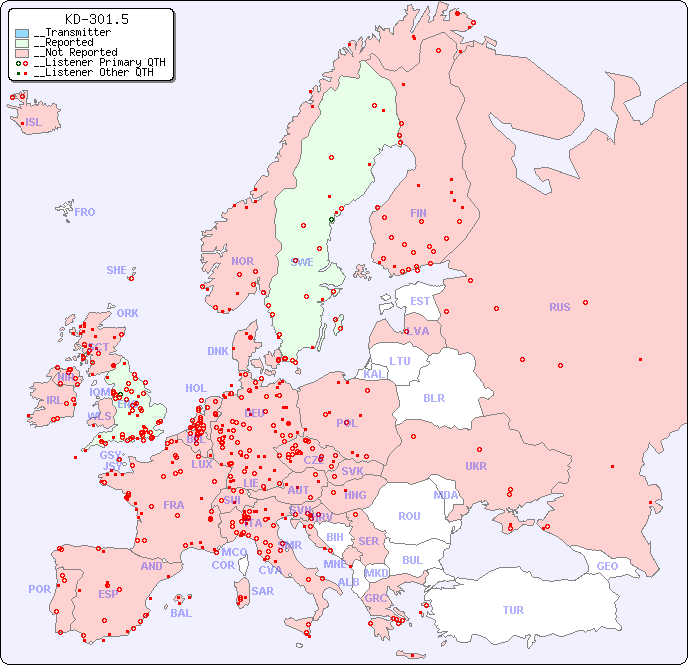 __European Reception Map for KD-301.5