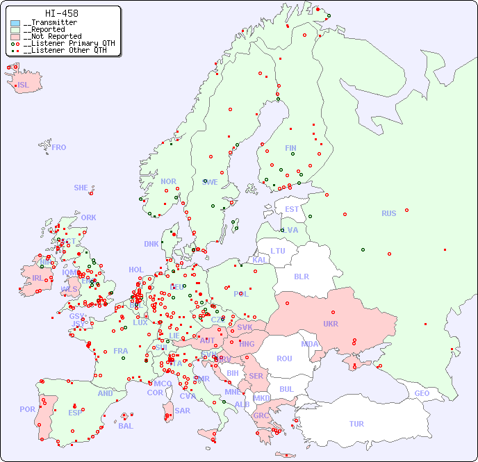 __European Reception Map for HI-458