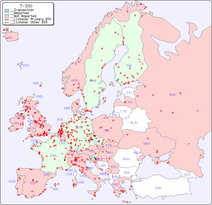 __European Reception Map for T-330