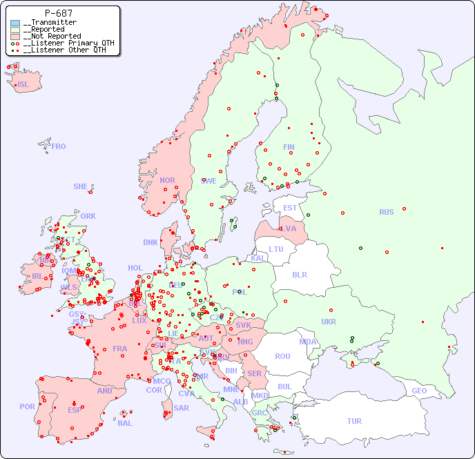 __European Reception Map for P-687