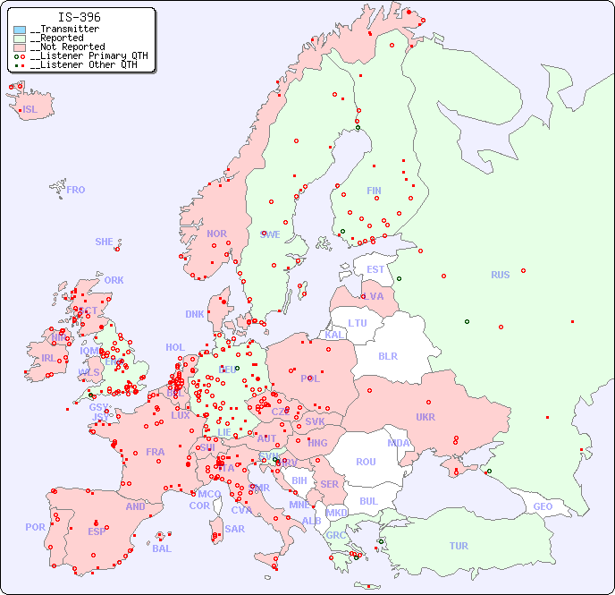 __European Reception Map for IS-396