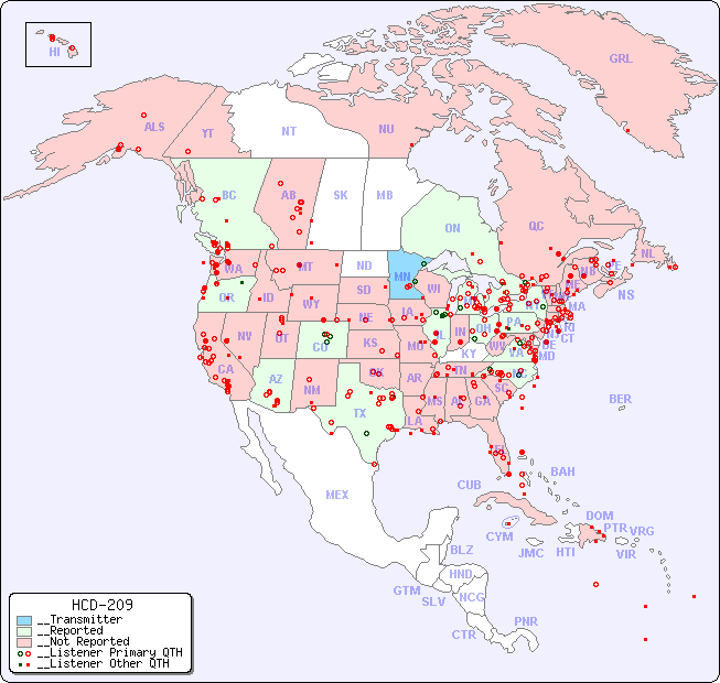 __North American Reception Map for HCD-209