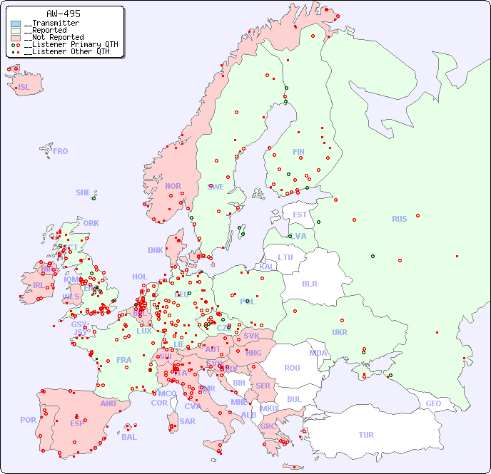 __European Reception Map for AW-495