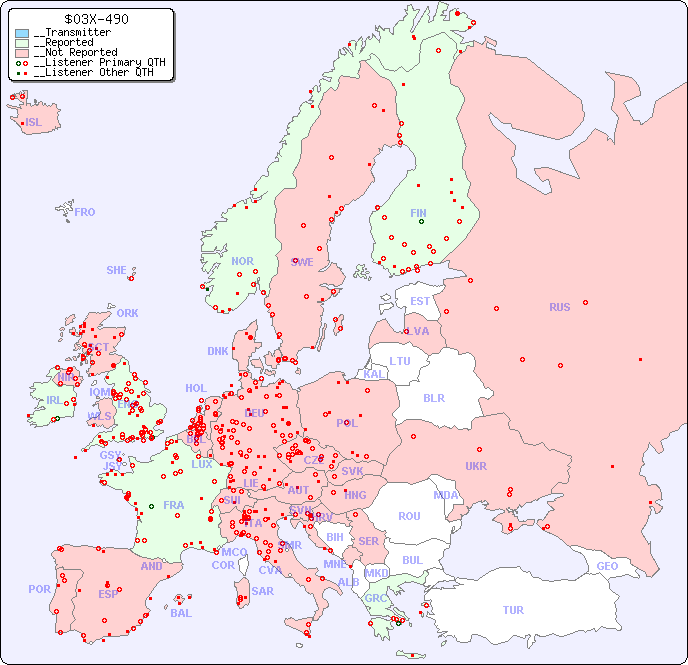 __European Reception Map for $03X-490