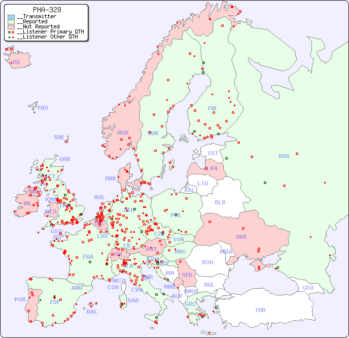 __European Reception Map for PHA-328