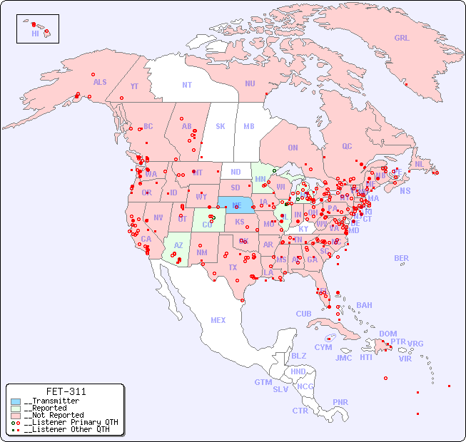 __North American Reception Map for FET-311