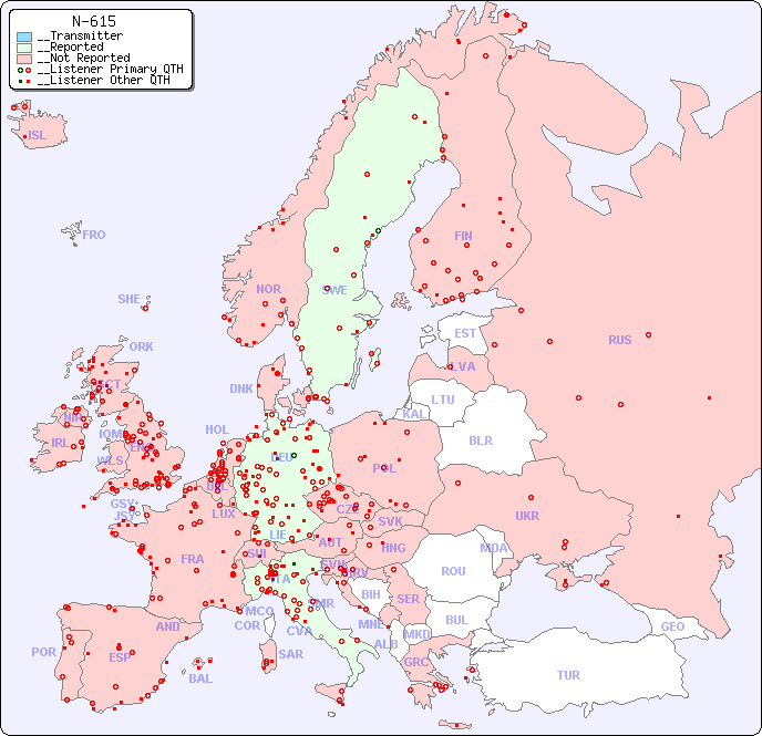 __European Reception Map for N-615