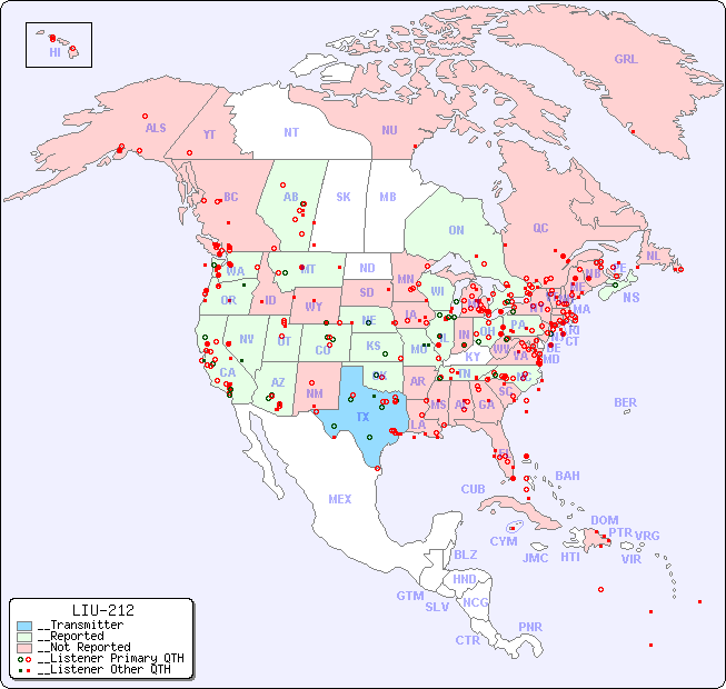 __North American Reception Map for LIU-212