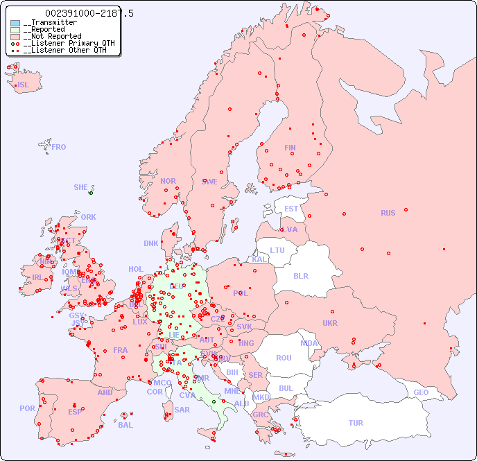 __European Reception Map for 002391000-2187.5