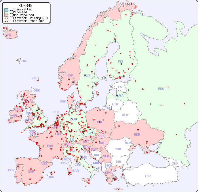 __European Reception Map for KO-345