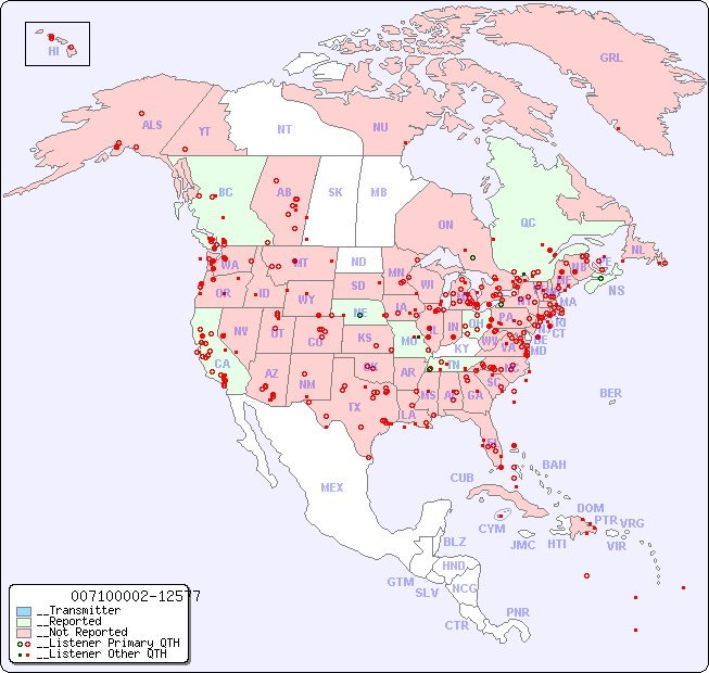 __North American Reception Map for 007100002-12577