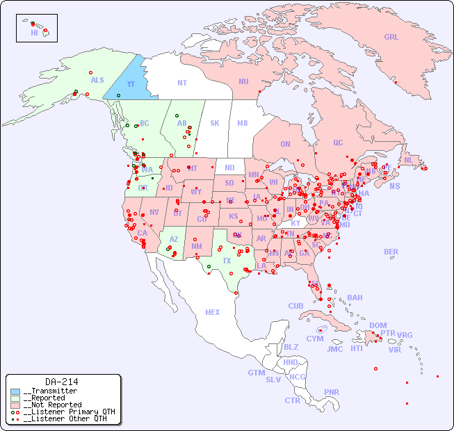 __North American Reception Map for DA-214