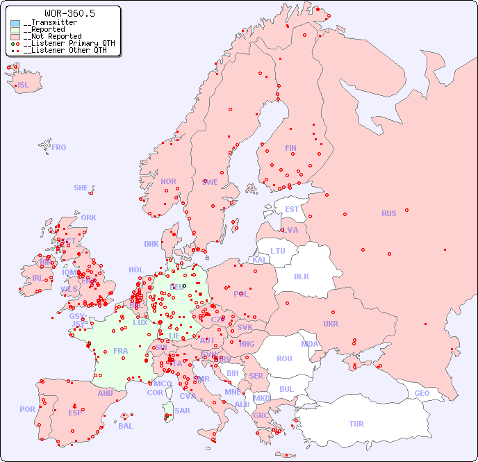 __European Reception Map for WOR-360.5