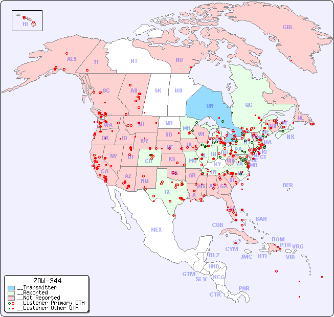 __North American Reception Map for ZOW-344