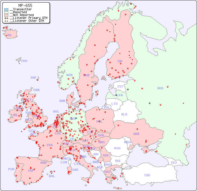 __European Reception Map for MP-655