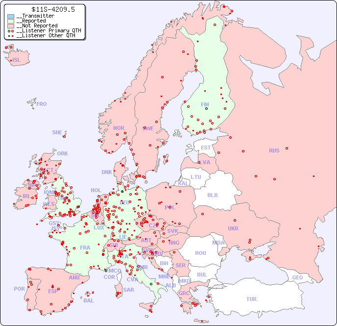 __European Reception Map for $11S-4209.5