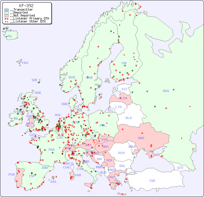 __European Reception Map for KF-392