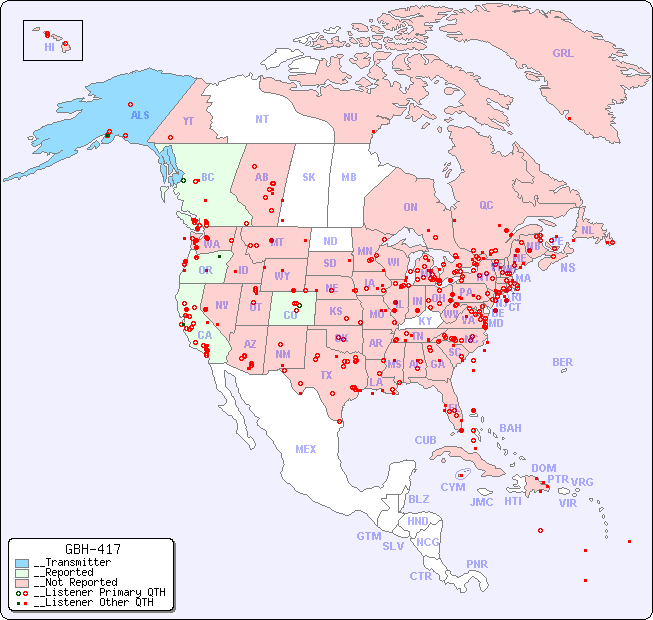 __North American Reception Map for GBH-417