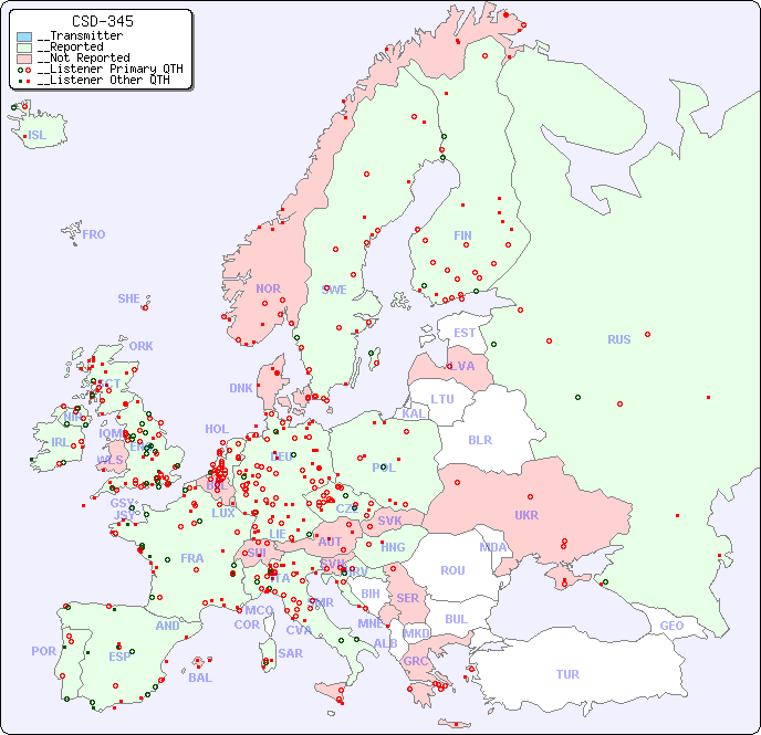 __European Reception Map for CSD-345