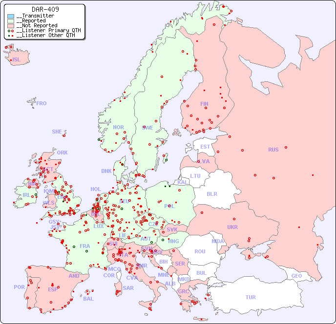 __European Reception Map for DAR-409