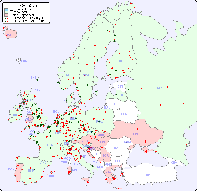 __European Reception Map for DD-352.5