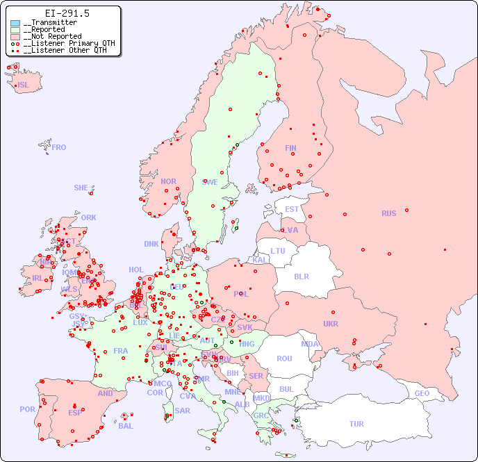 __European Reception Map for EI-291.5