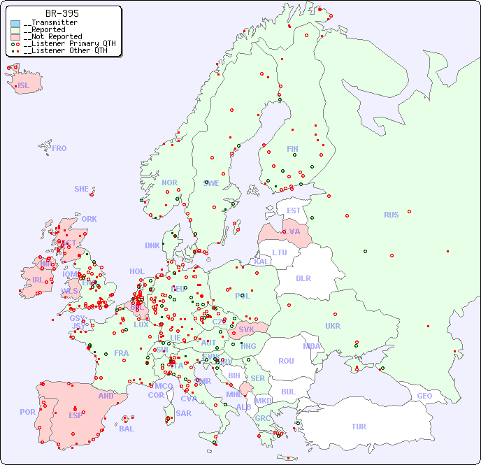 __European Reception Map for BR-395