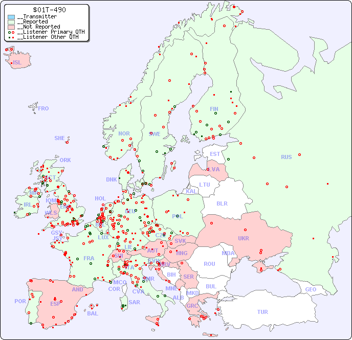 __European Reception Map for $01T-490