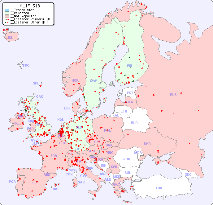 __European Reception Map for $11F-518