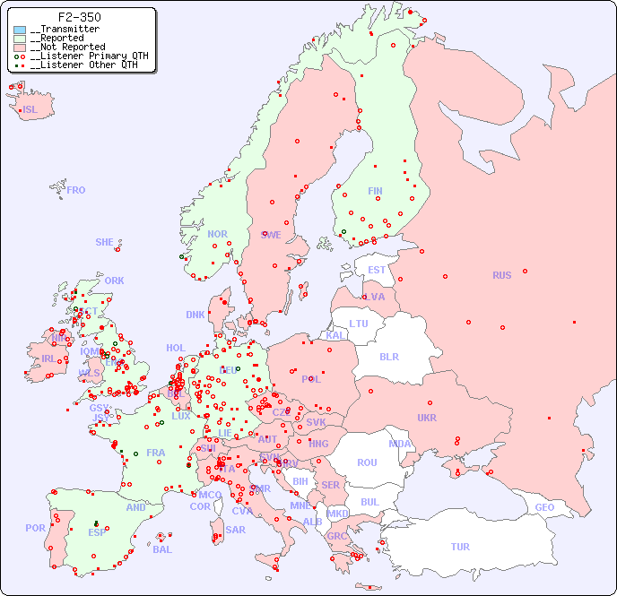 __European Reception Map for F2-350