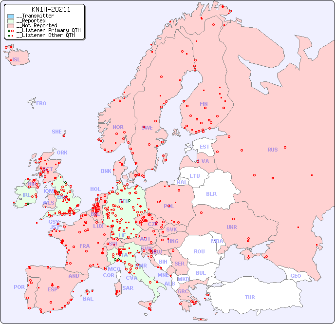 __European Reception Map for KN1H-28211